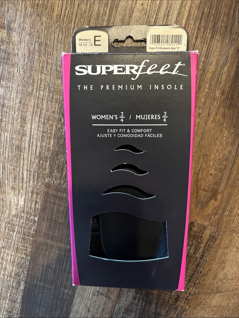 Superfeet Insoles EasyFit Women's Size E Size 10 1/2 - 12